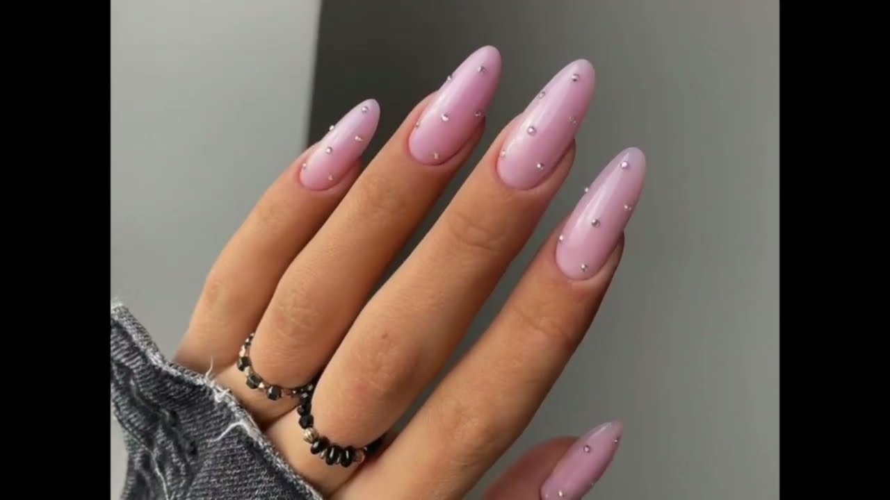 на длинные ногти розовые ногти
